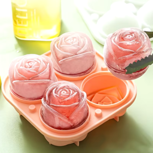 Elegant Rose Shaped Ice Cube Silicone | Icetray Flower | Ice Ball Mold Food Grade for Effortless Dessert Summer Drinks - Image 2